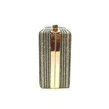 Load image into Gallery viewer, Money Clutch Rhinestone Purse 10000 Dollars Stack of Cash Evening Handbags Shoulder Wedding Dinner Bag