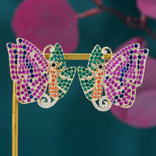 Load image into Gallery viewer, Jimbora Luxury Trendy Charm Shiny Butterfly Big Earrings Jewelery for Women Fashion Wedding Daily Earring Jewelry High Quality