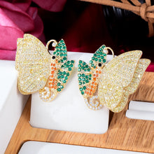 Load image into Gallery viewer, Jimbora Luxury Trendy Charm Shiny Butterfly Big Earrings Jewelery for Women Fashion Wedding Daily Earring Jewelry High Quality