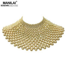 Load image into Gallery viewer, MANILAI Brand Indian Jewelry Handmade Beaded Statement Necklaces For Women Collar Beads Choker Maxi Necklace Wedding Dress