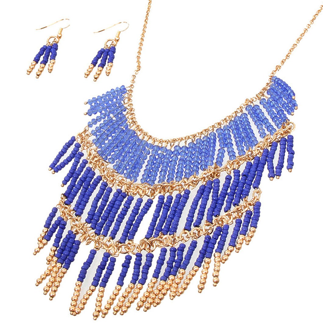 Beads Drop Necklace Set